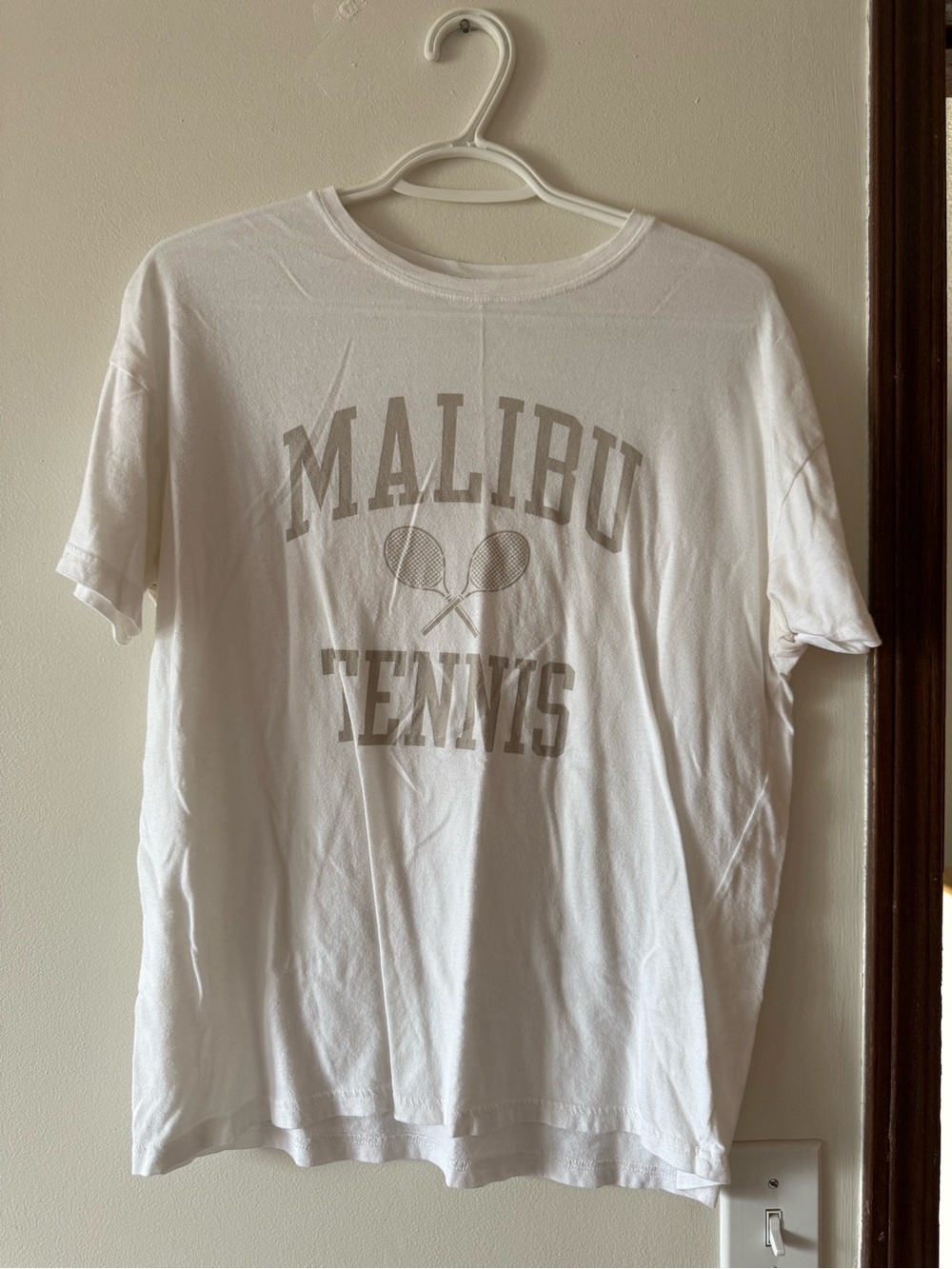 Abercrombie & Fitch Malibu Tennis White Graphic Tee